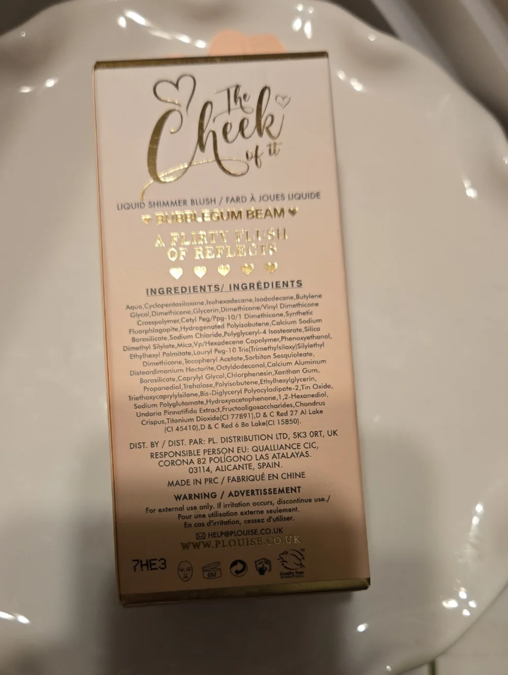P.Louise The Cheek Of It Liquid Shimmer Blush - Bubblegum Beam